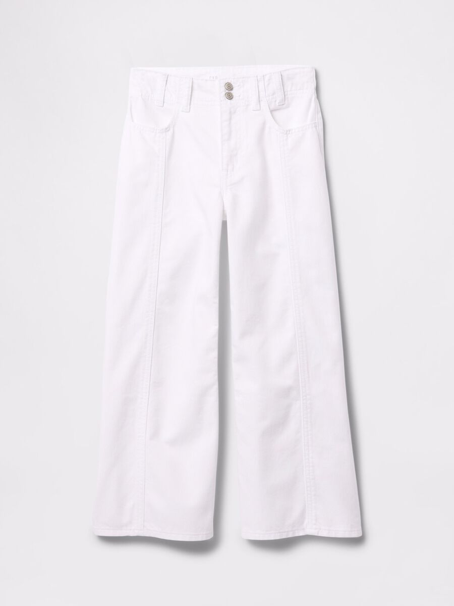 Pantaloni in denim a gamba larga_3