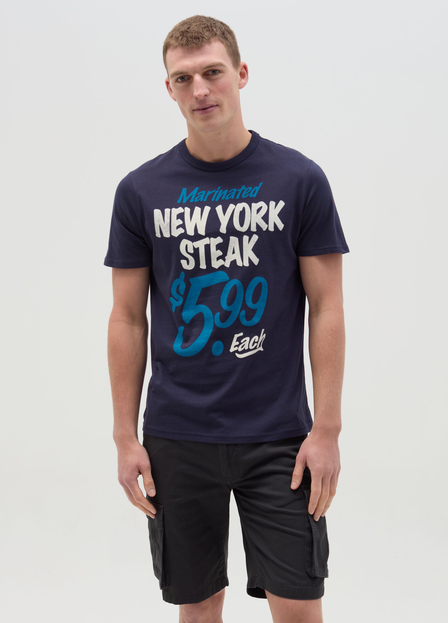 Ovs T-shirt con stampa New York Steak
