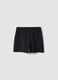 Girls&rsquo; black pure cotton shorts, regular fit_1