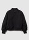 Oversized fit black bomber jacket for girls with pockets_3