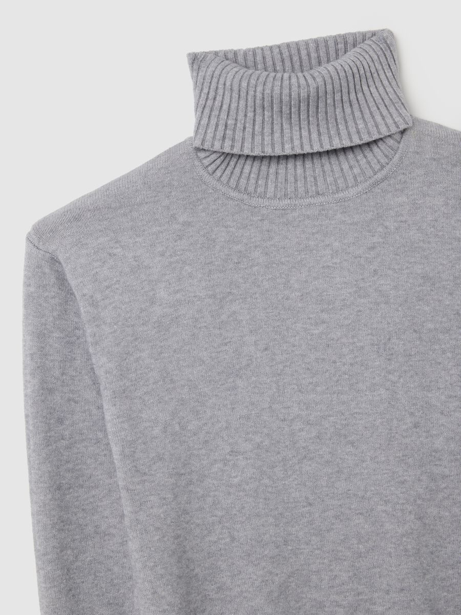 Grey Turtle Neck Jumper_5