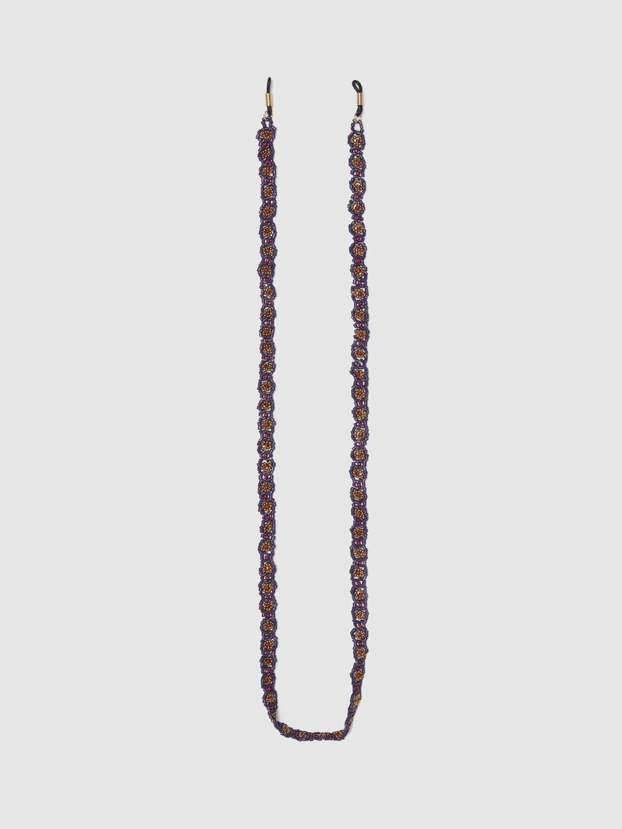 Glasses chain with multicoloured beads_0