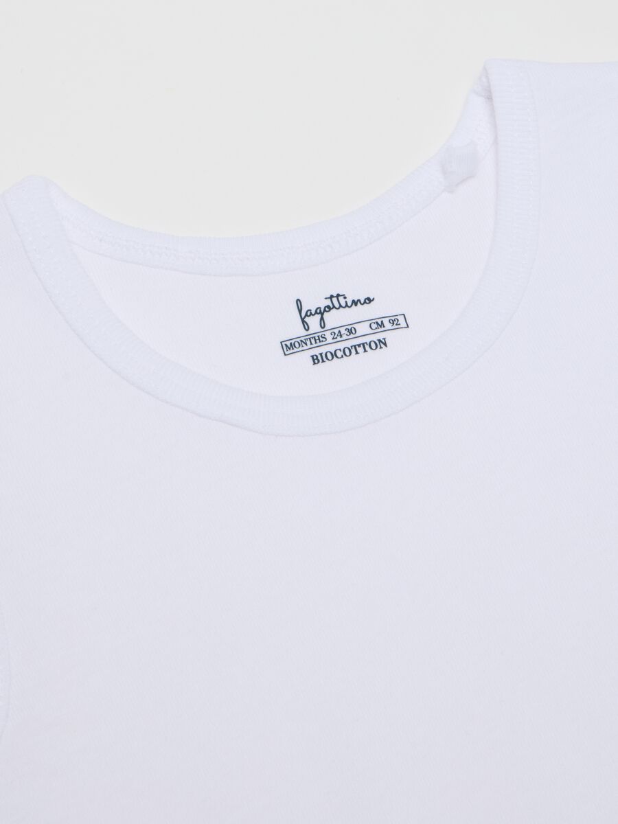 Children's white pure cotton vests regular fit_3
