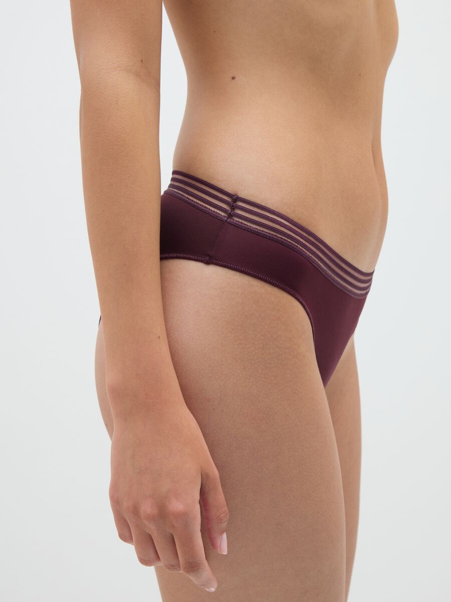Slip in tessuto elasticizzato rosso regular fit_3