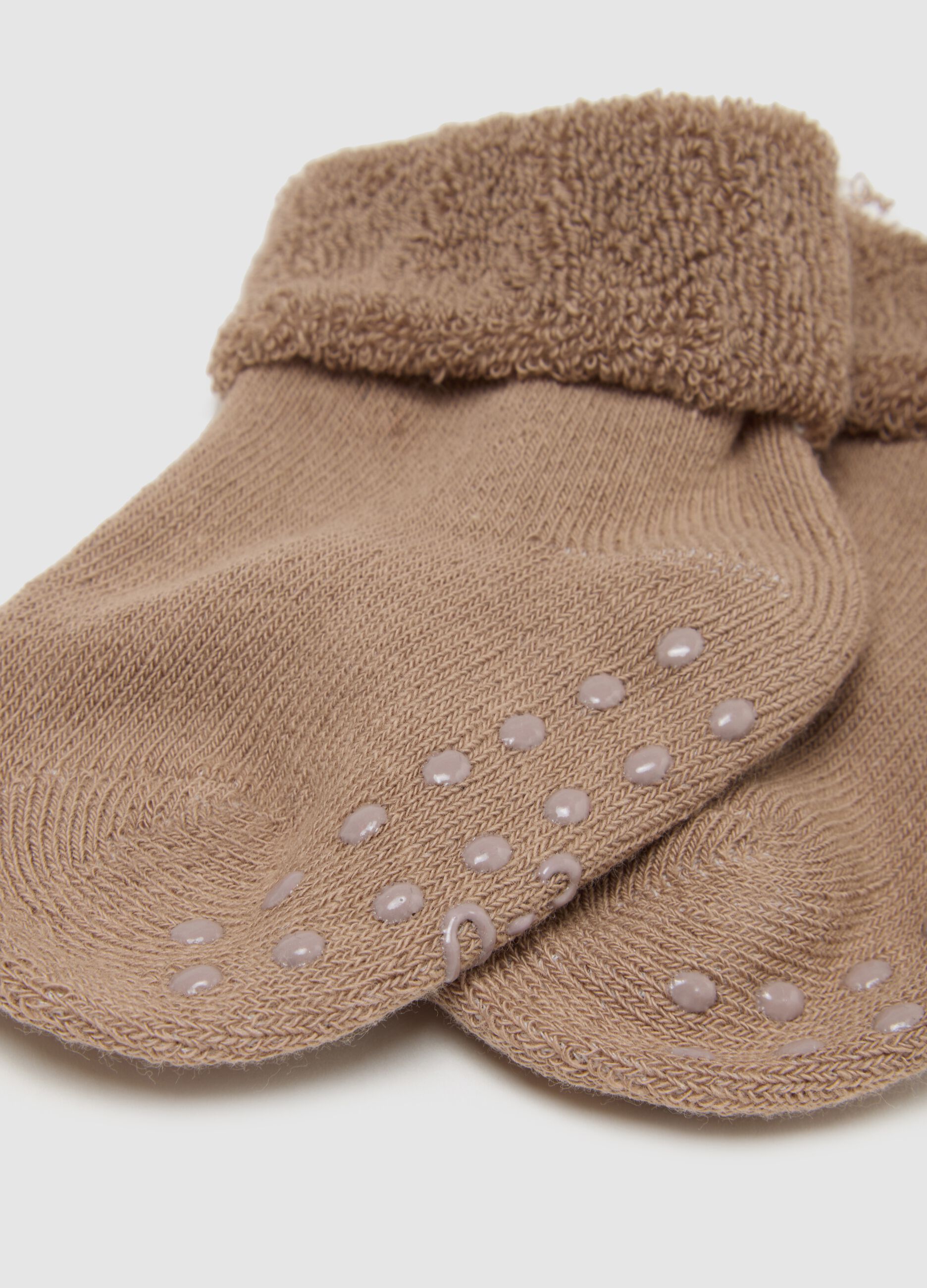 Set of three-pack multicolour stretchy cotton baby socks
