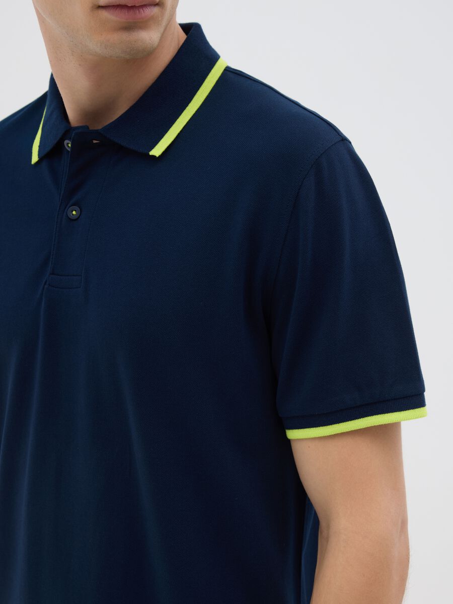 Men's multicolour stretch cotton polo shirt regular fit_2