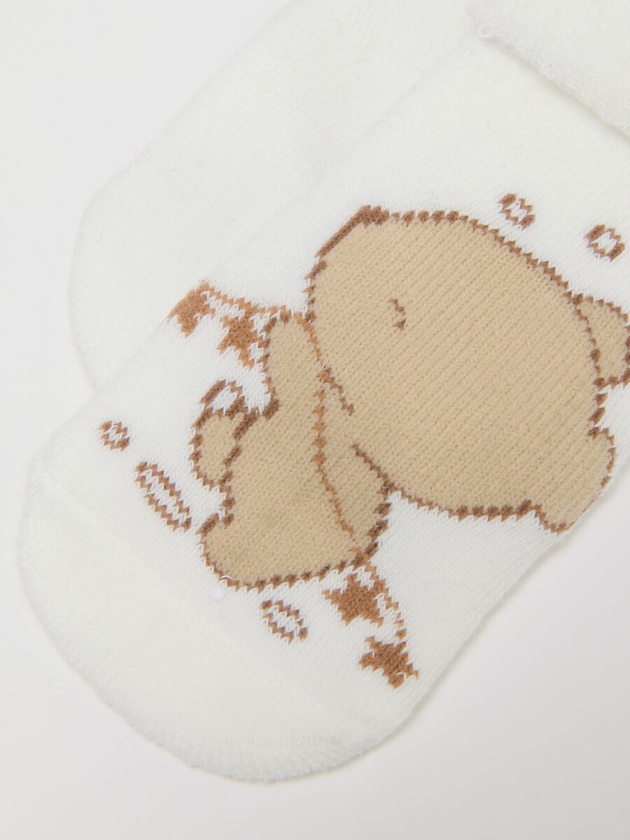 Multicolour baby socks twin pack in cotton blend with print_1
