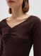 Brown pure cotton regular fit sweater_3