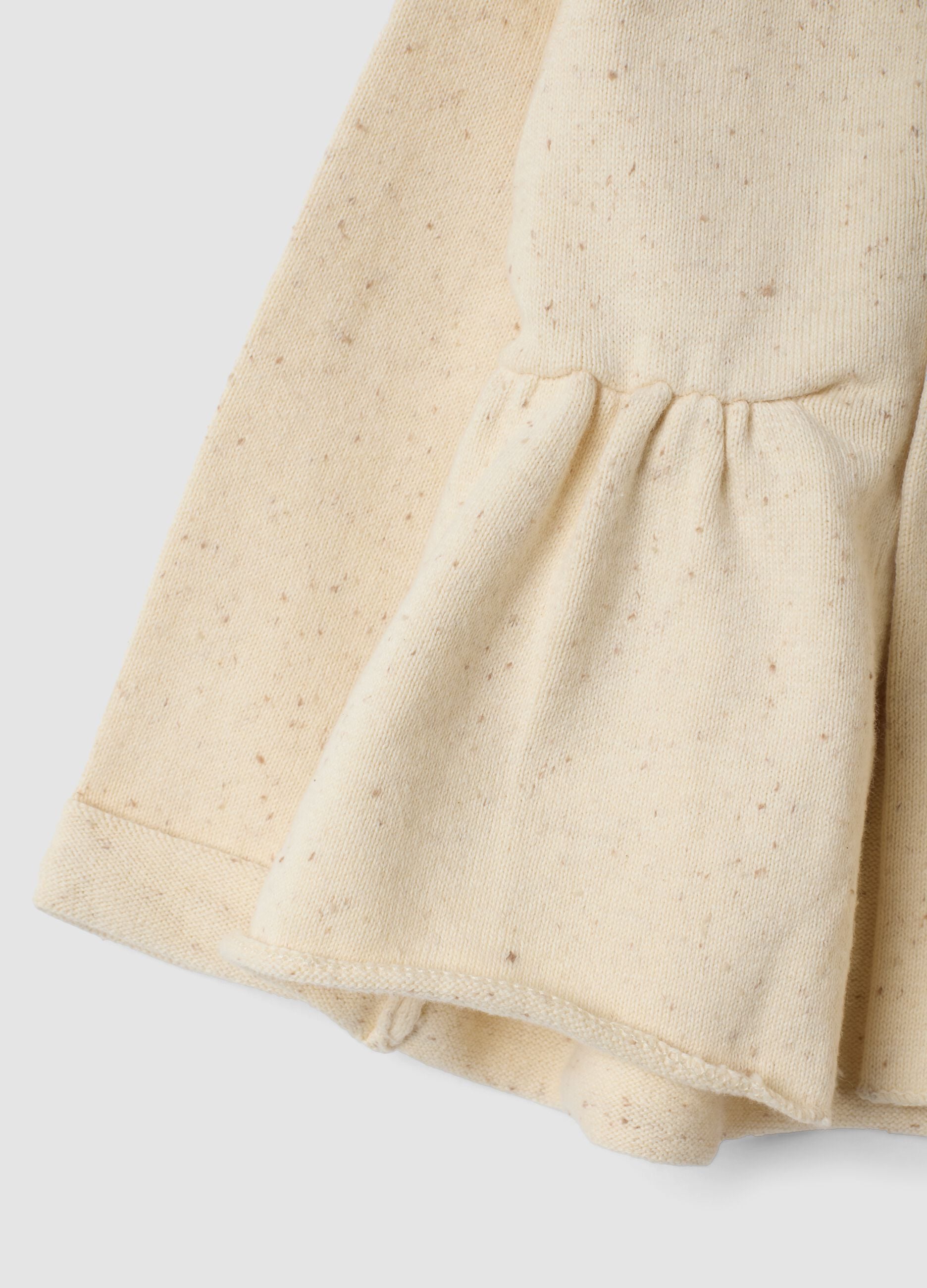 Cardigan bianco girocollo in misto cotone organico regular fit