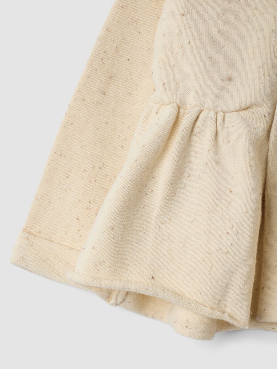 Cardigan bianco girocollo in misto cotone organico regular fit_3
