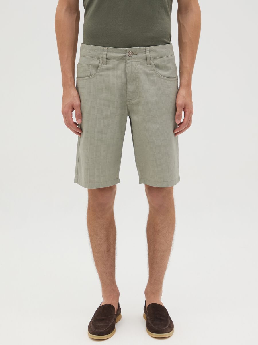 Men's Green Regular Fit Pure Cotton Shorts_1