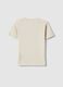 T-shirt in puro cotone beige regular fit per bambino con stampa_1