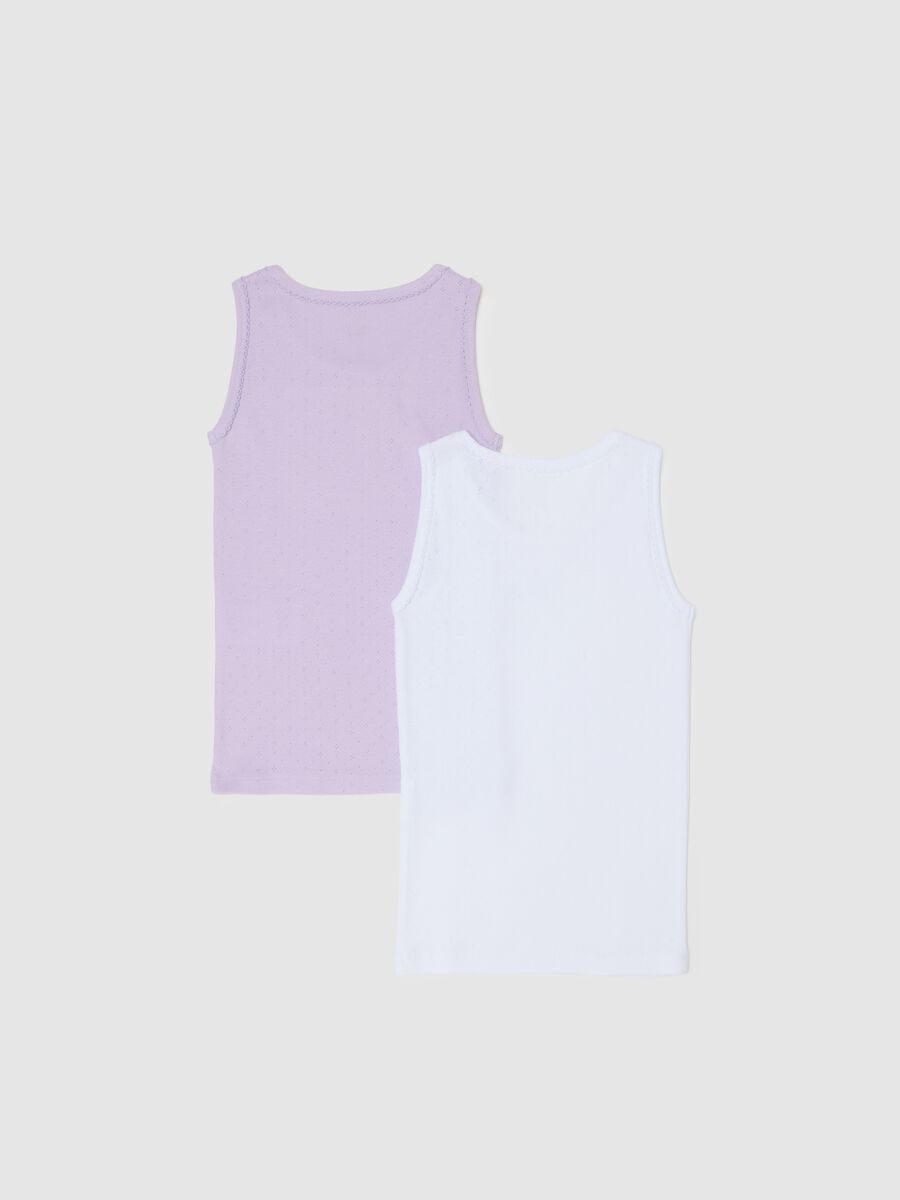 Girls' Twin-Pack Vest Set in Pure Cotton Multicolour Regular Fit_1