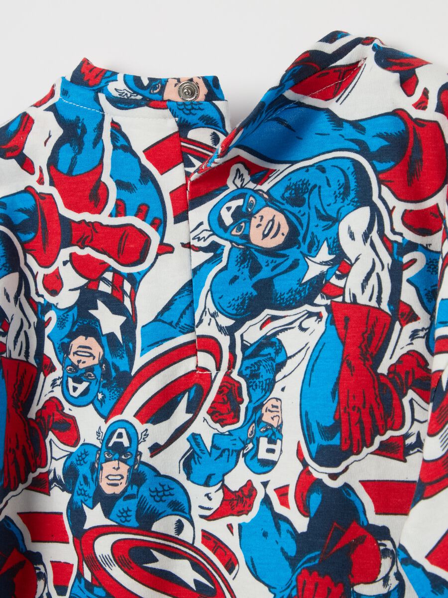 Cotton jogging set with Captain America print_3