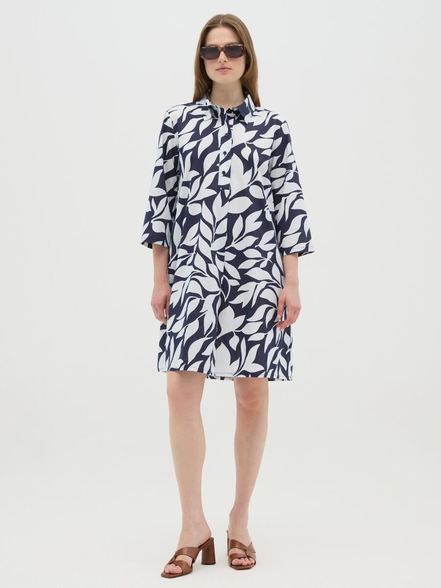 Women's Multicolour Cotton Shirt Dress Regular Fit_0
