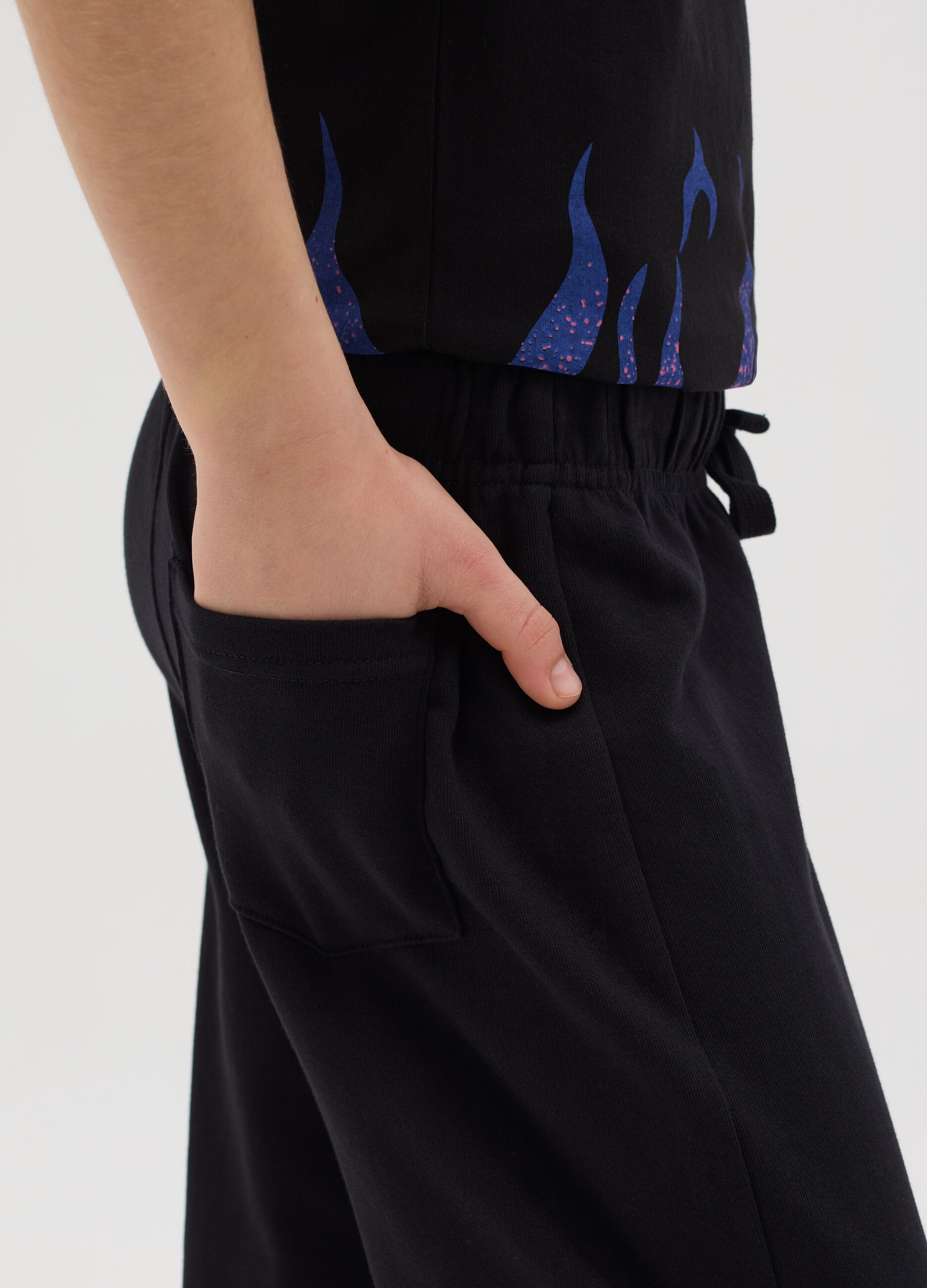 Joggers in cotone con coulisse