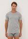 Grey crew-neck T-shirt in pure Supima cotton, regular fit_0