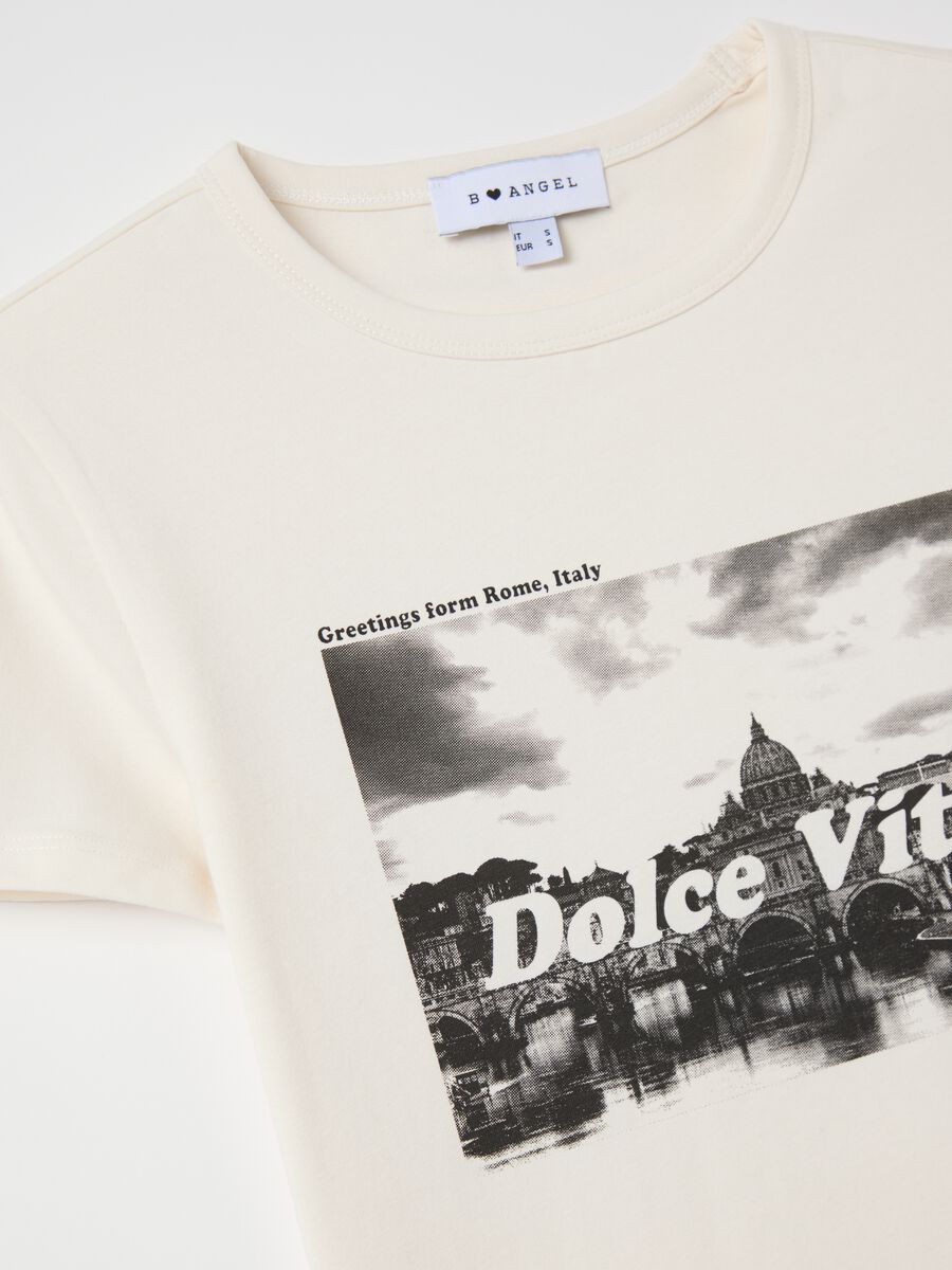 Short-sleeved T-shirt with "Dolce Vita" print_5