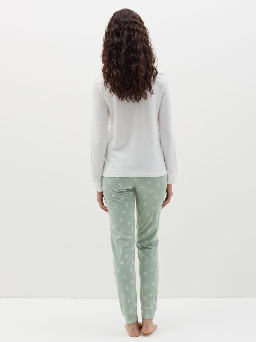 Cotton pyjamas with bouclé lettering_3
