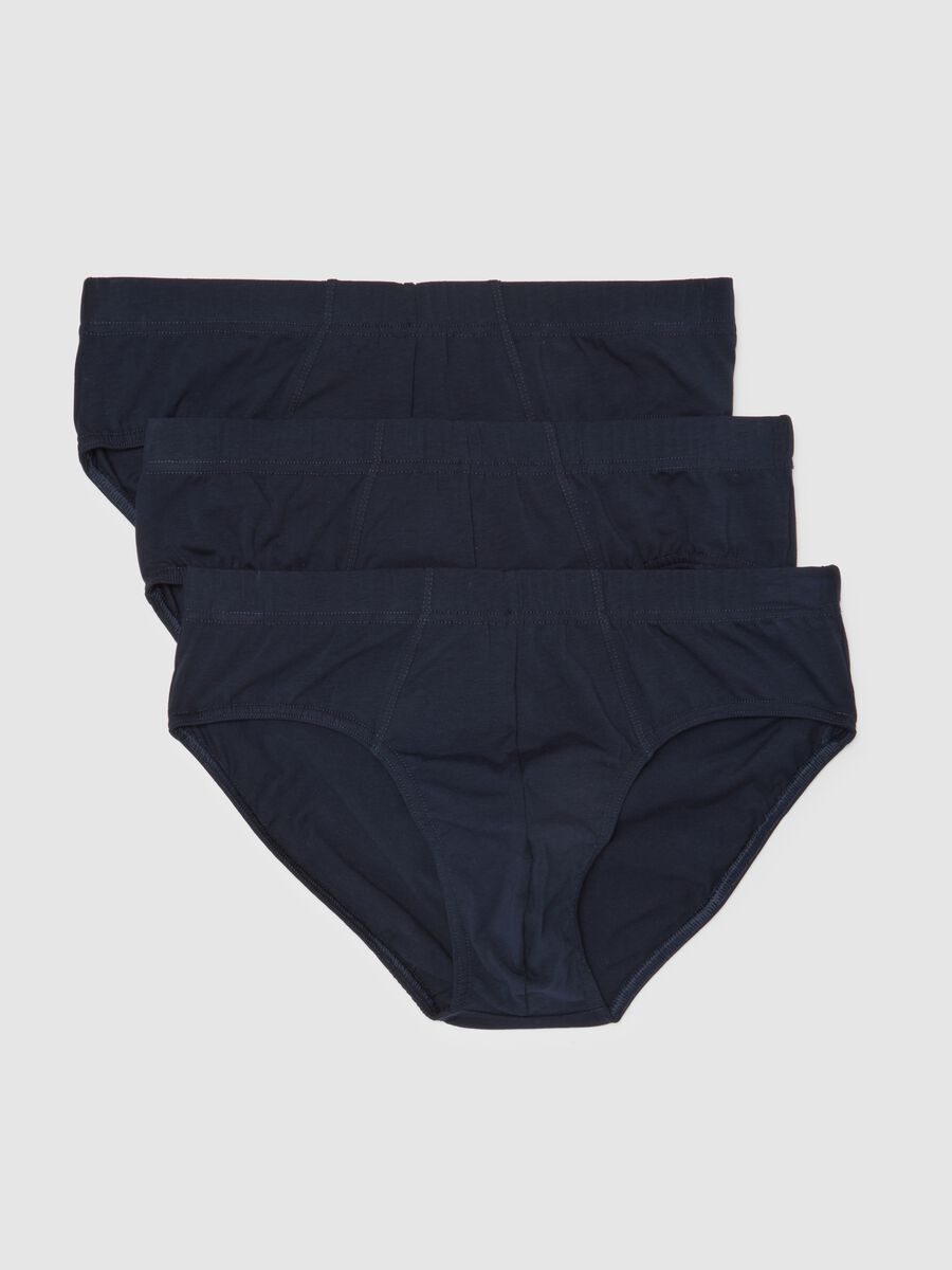 Set of blue regular fit cotton briefs_4