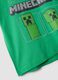 Green pure cotton kids&rsquo; T-shirt with Minecraft prints_3
