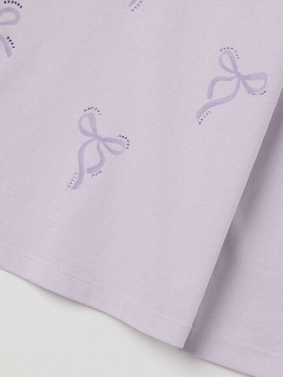 Maglietta da bambina in puro cotone viola regular fit_2