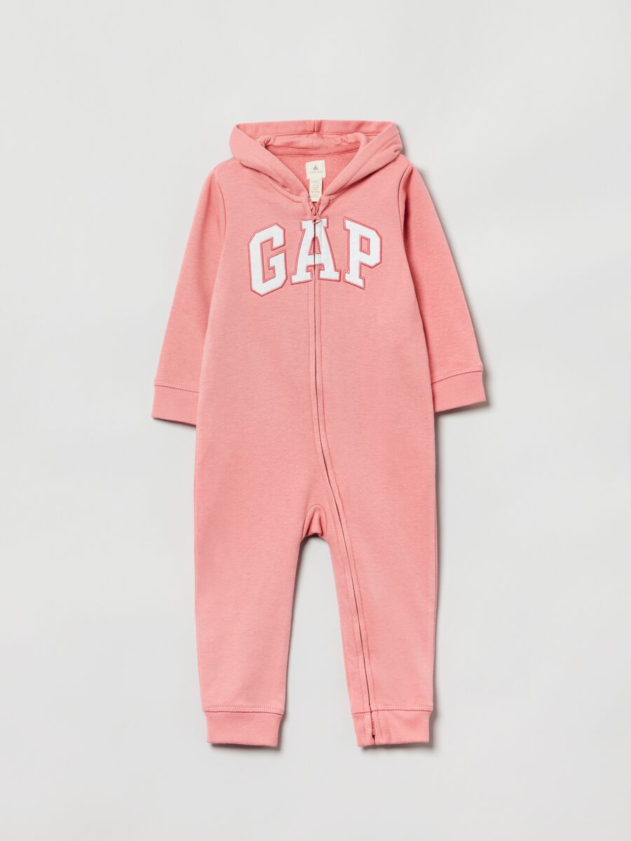 Onesie with hood and logo embroidery_0