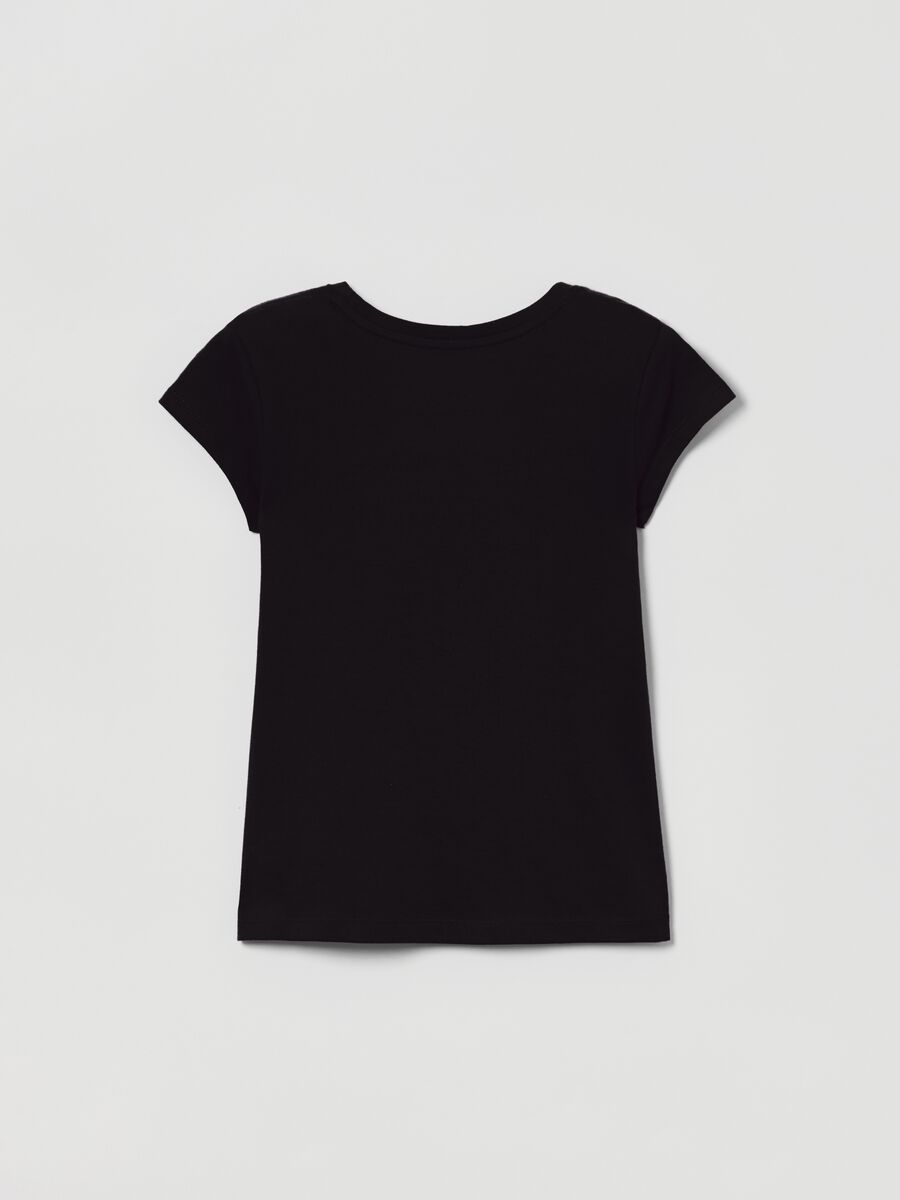 Cotton T-shirt with foil logo print_1