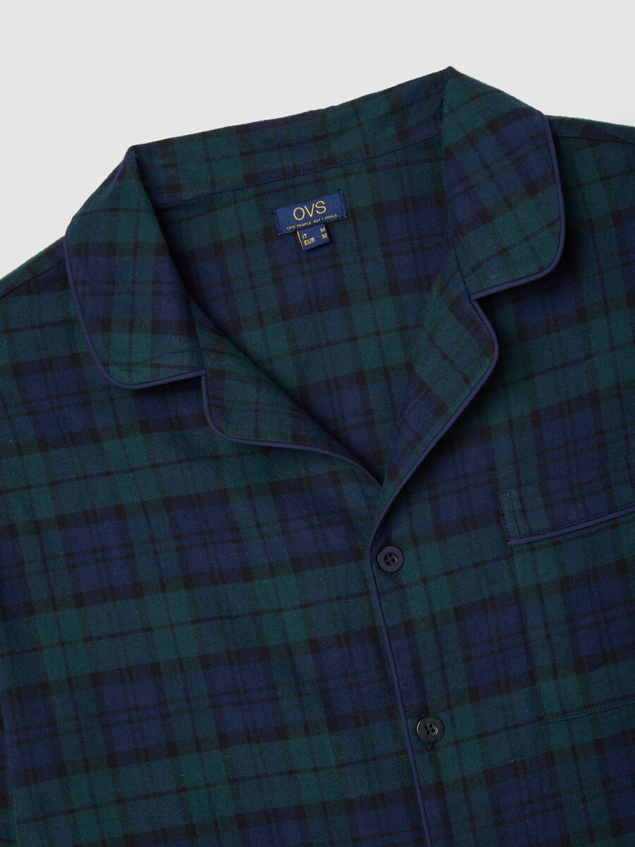 Pigiama in puro cotone multicolor regular fit a quadri_6