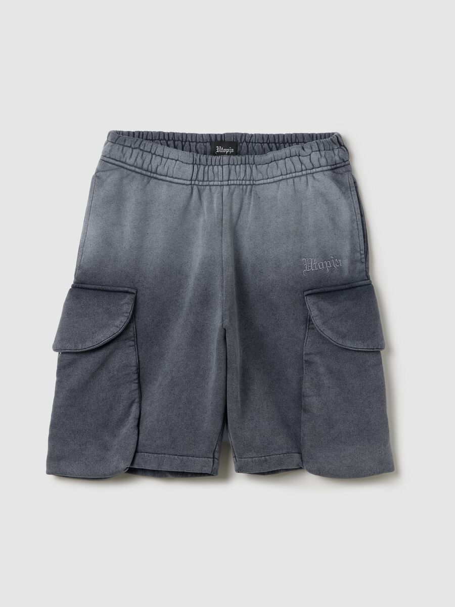 Sunfaded Cargo Sweat Shorts Vintage Grey_4