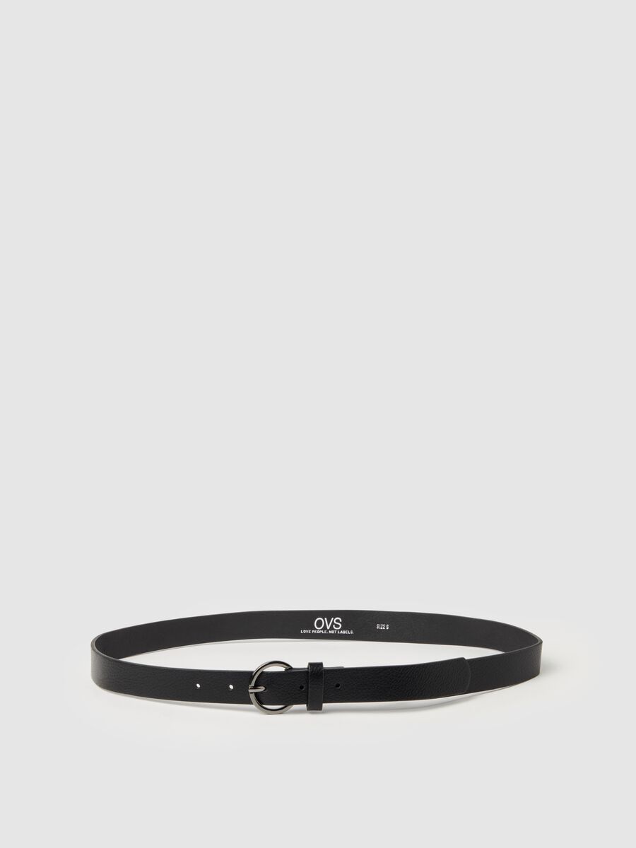 Thin belt with round buckle_0