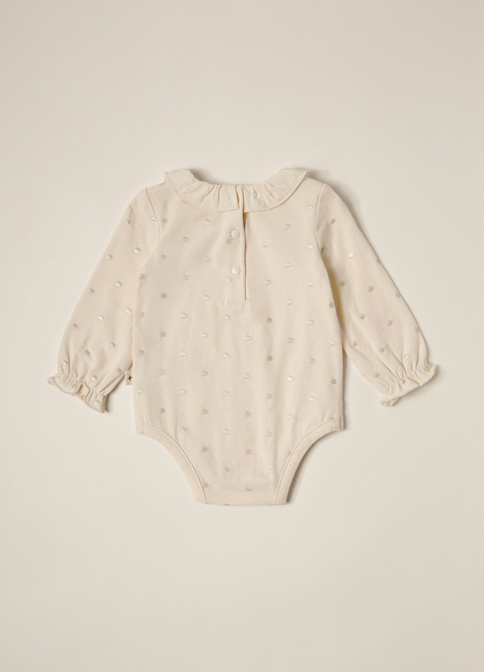 IANA newborn girl stretch cotton jersey bodysuit