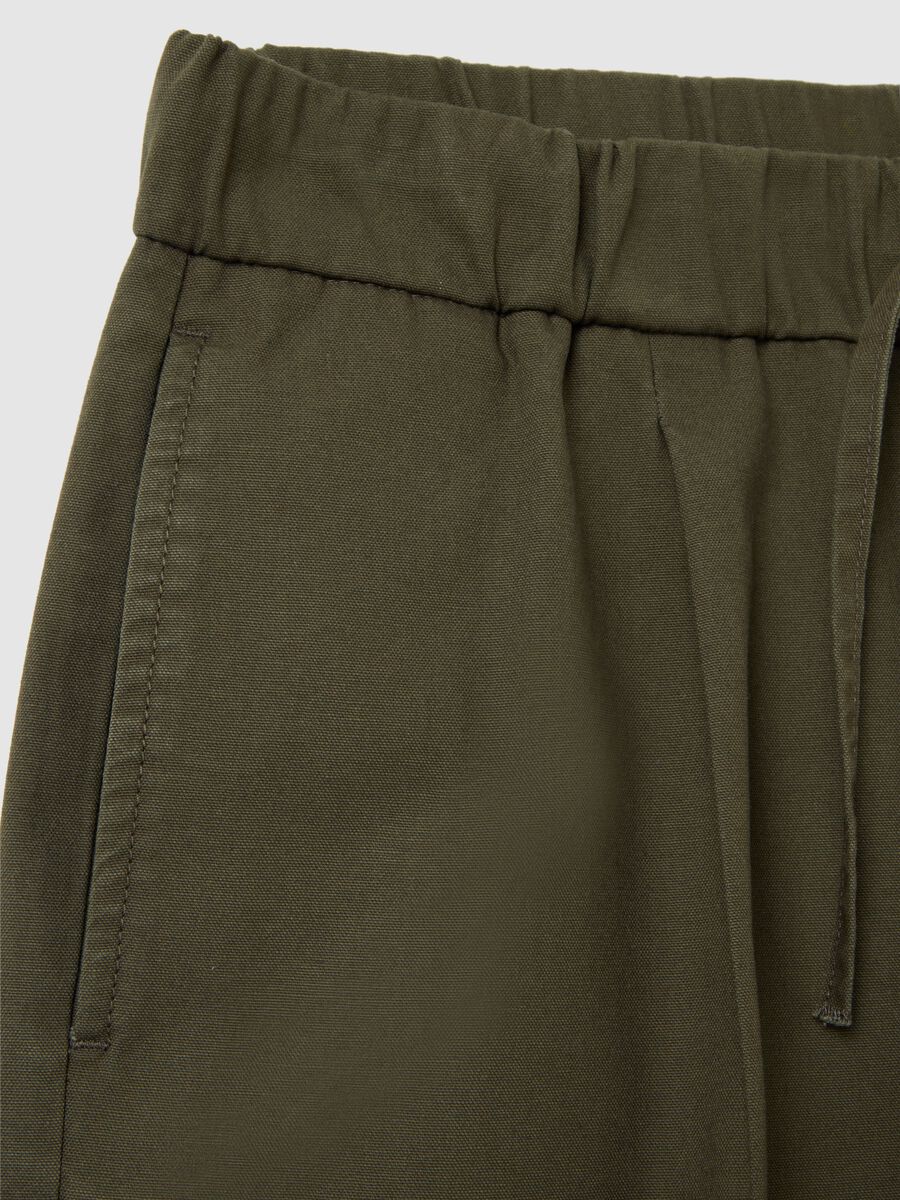 Men's Green Baggy Pure Cotton Shorts_1