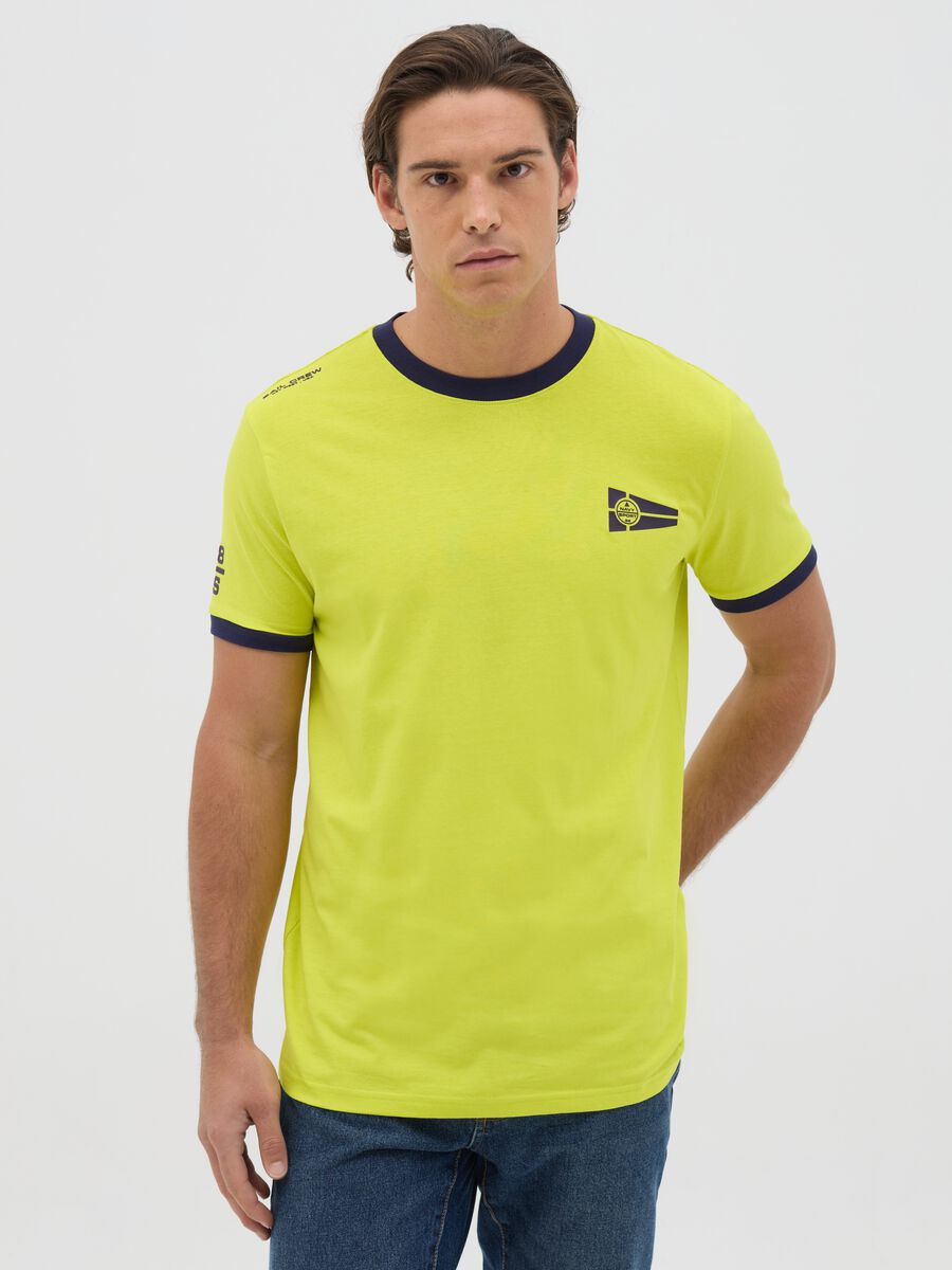 Yellow T-shirt with contrasting details_0