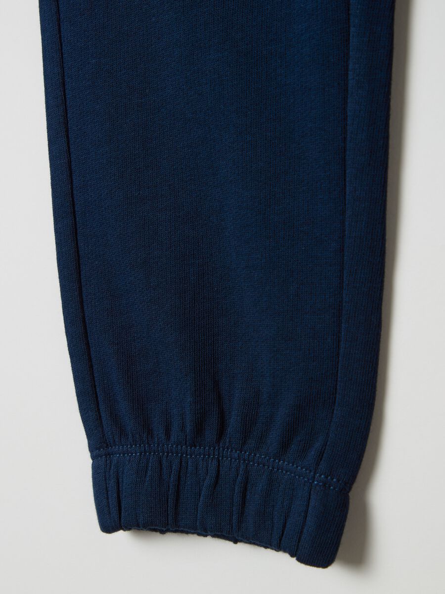 Fleece joggers with drawstring_3