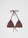 Brown stretch triangle bikini top with sparkling details_4