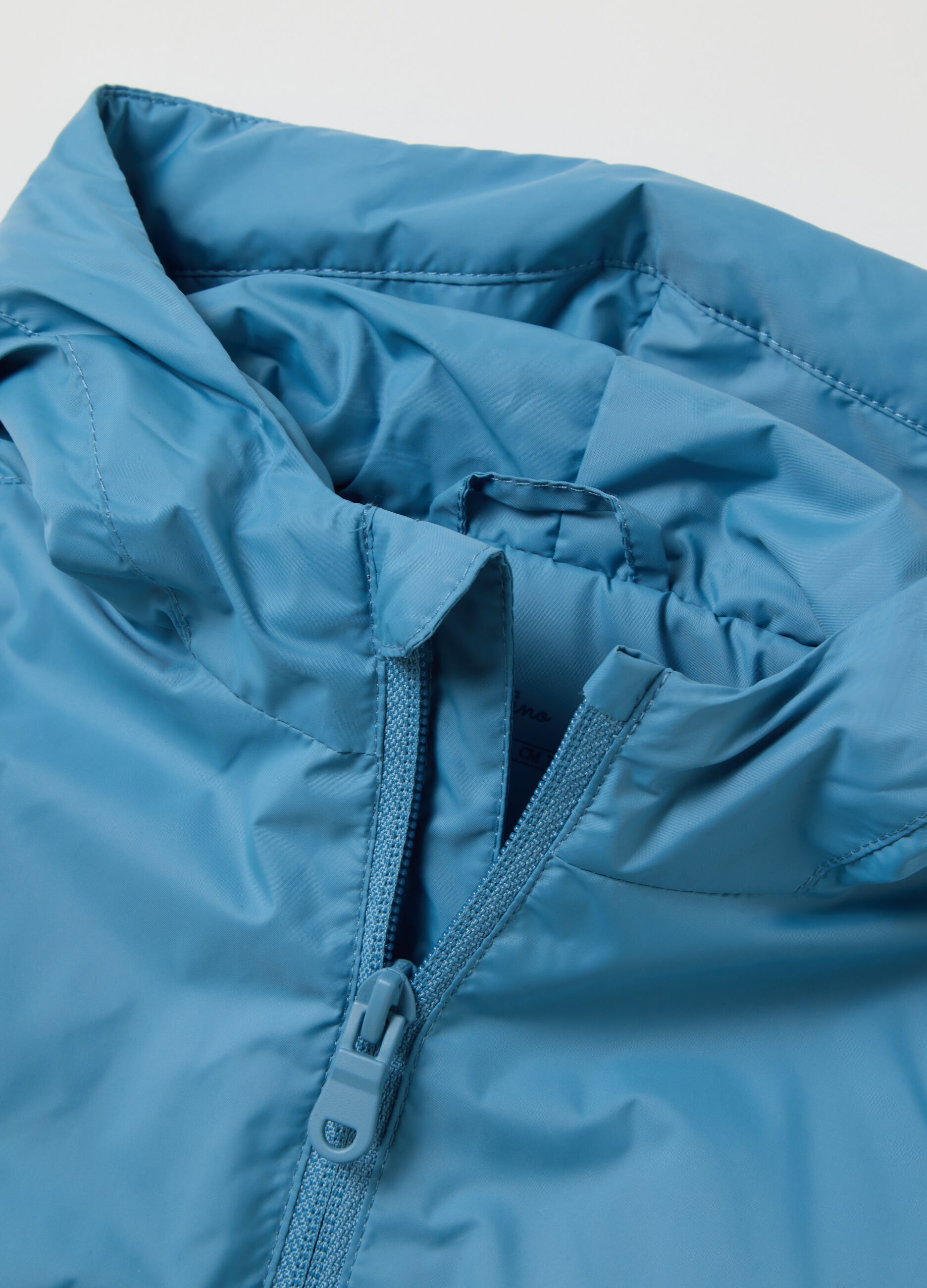 Blue fabric regular fit child's jacket