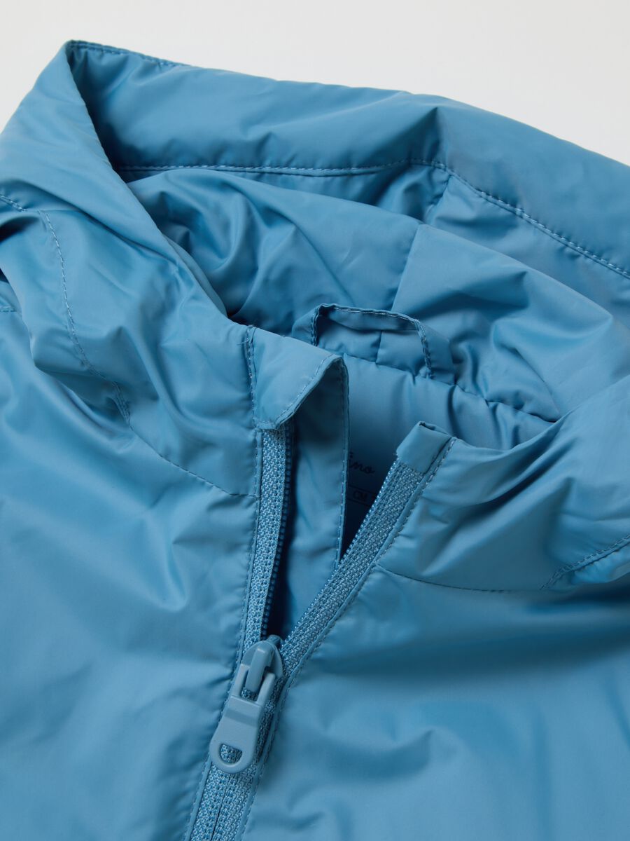 Blue fabric regular fit child's jacket_2