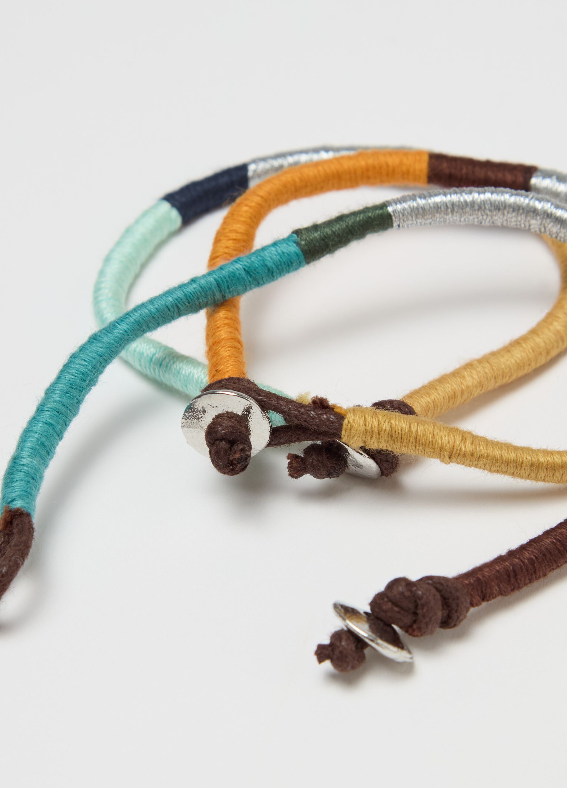 Tripack bracciali colorblock