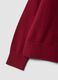 Red cotton-blend crew-neck cardigan, regular fit, for girls_3