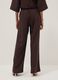 Brown viscose and linen-blend straight-fit trousers_3