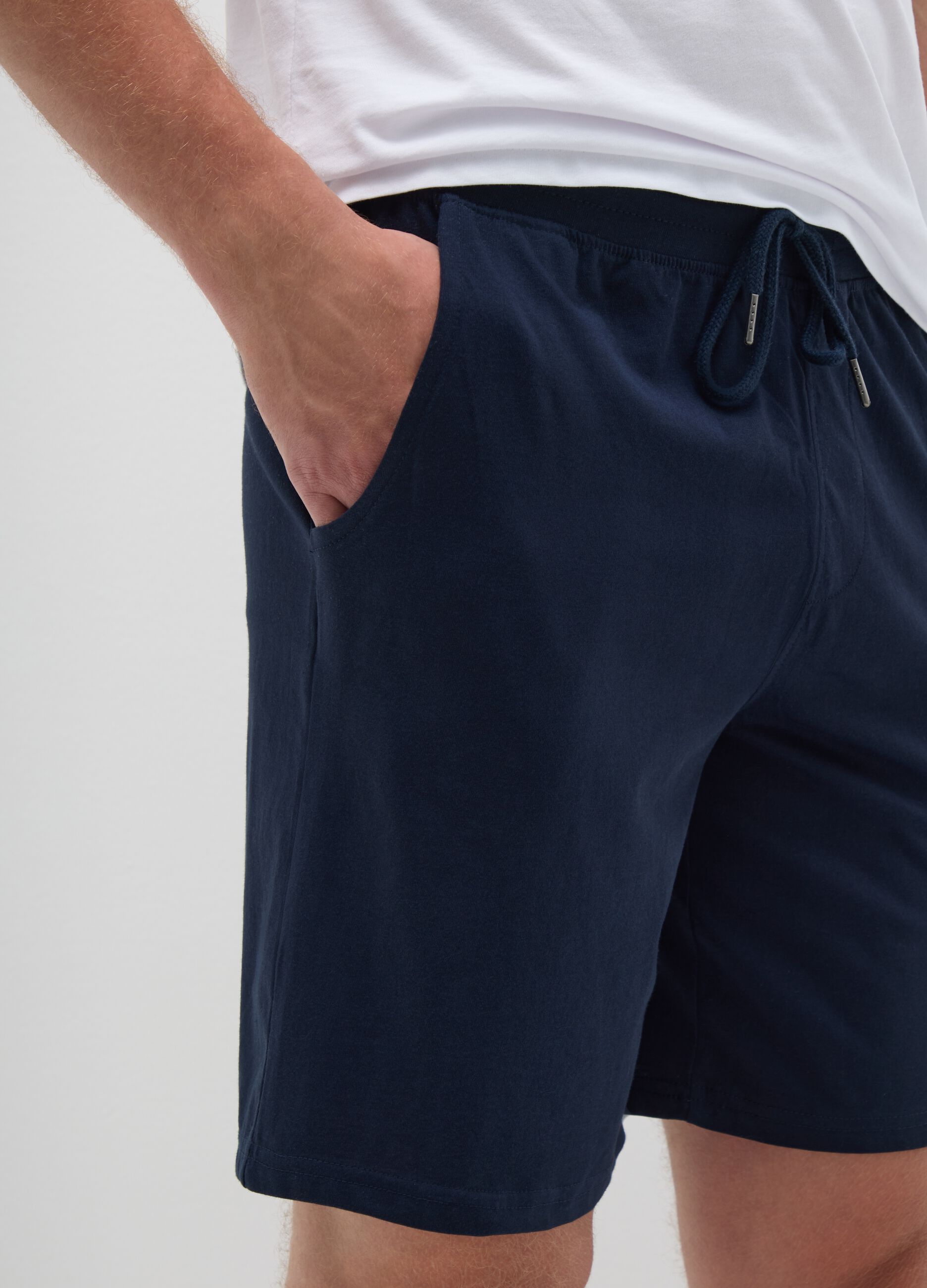 Blue pure cotton pyjama regular fit