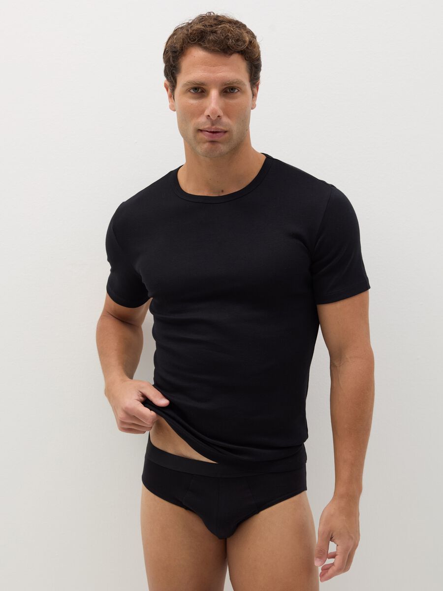 Three-pair pack briefs in stretch cotton_0