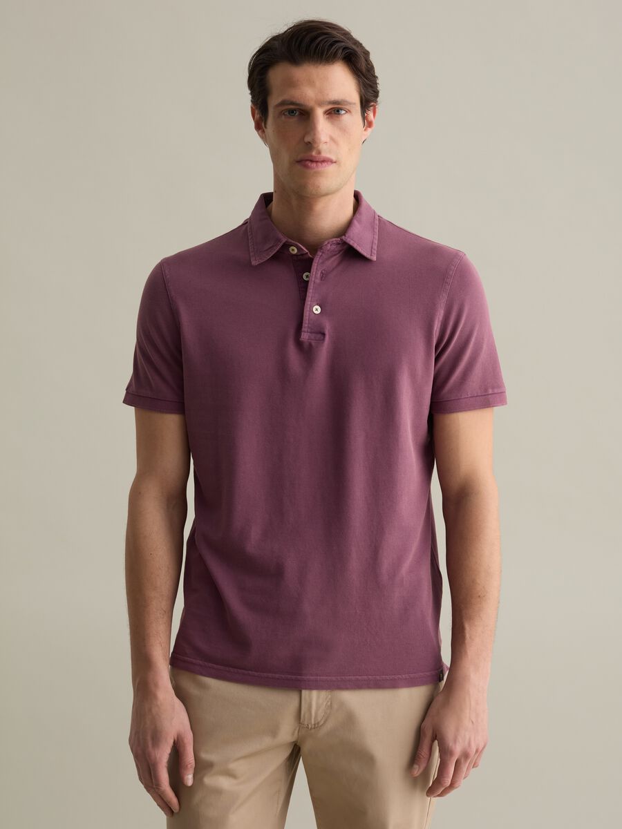 Cotton pique polo shirt_0