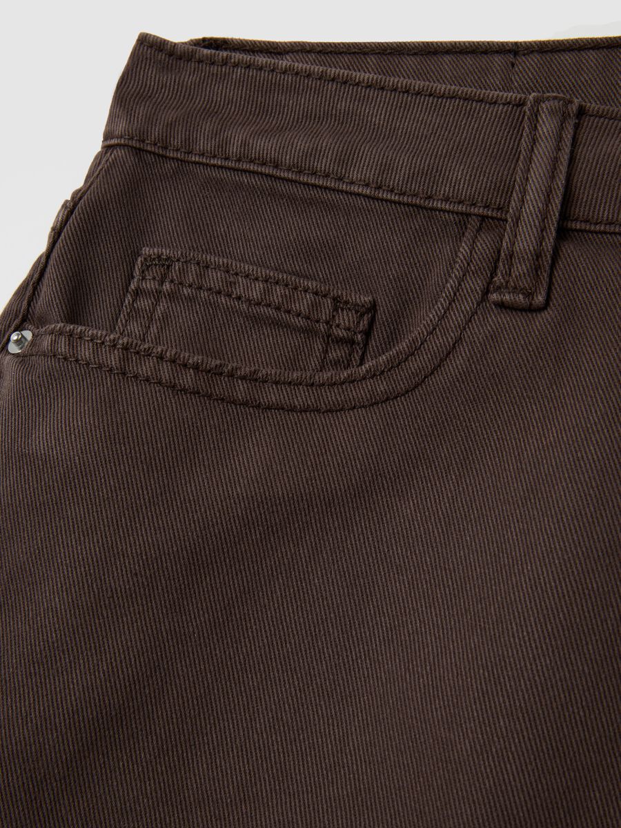 Women's pure cotton brown shorts regular fit_1