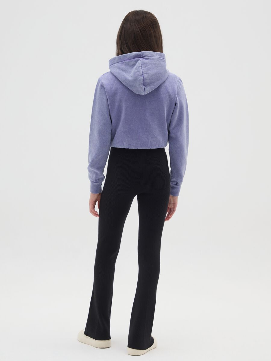 Leggings flare da ragazza neri_1