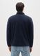 Regular Fit Blue Fleece Jacket with Zip_2
