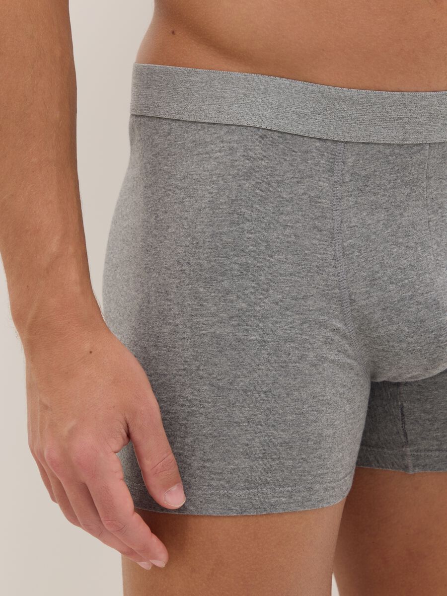 Three-pack of grey stretch cotton boxer briefs regular fit_3
