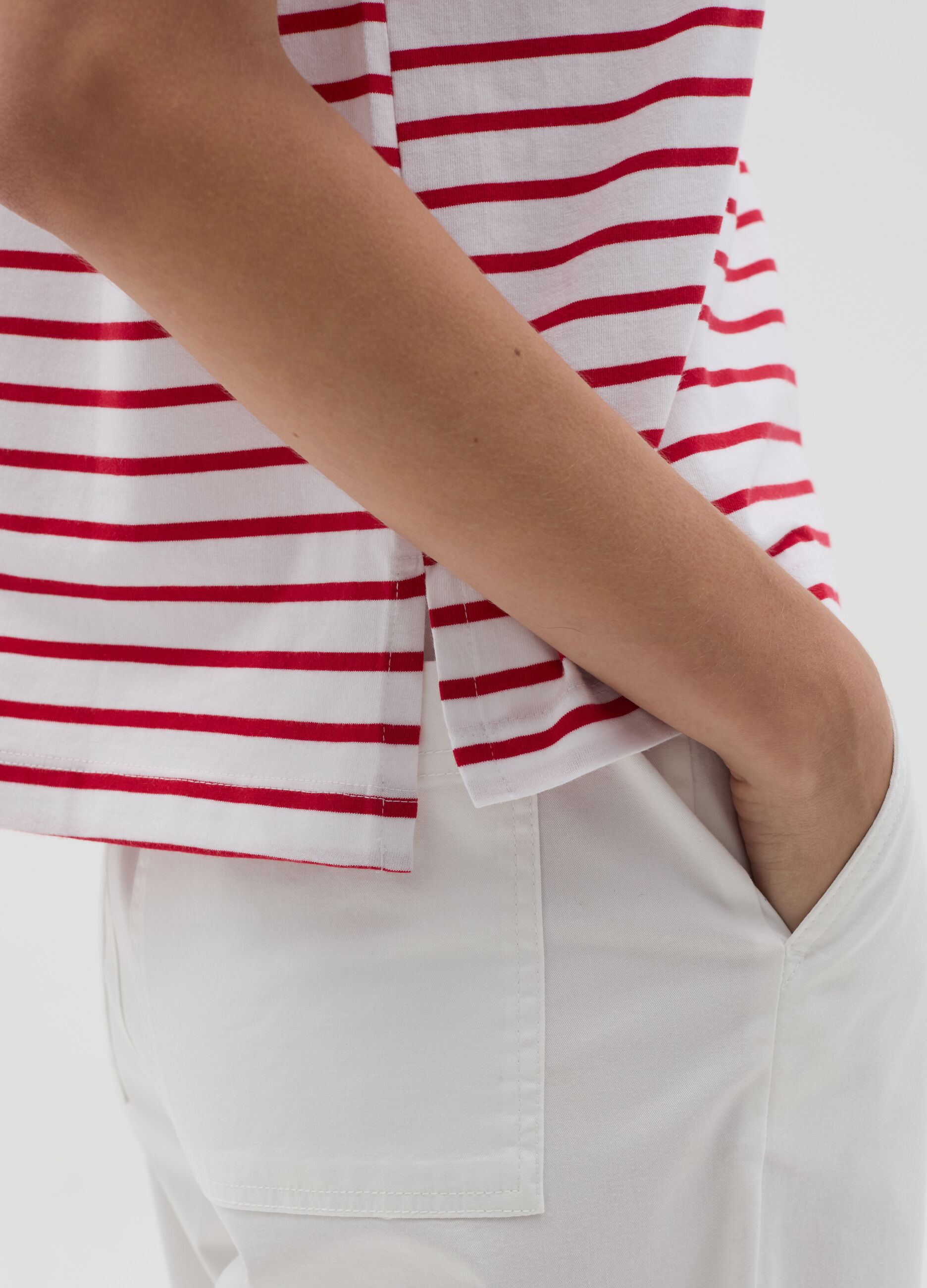 Striped cotton T-shirt