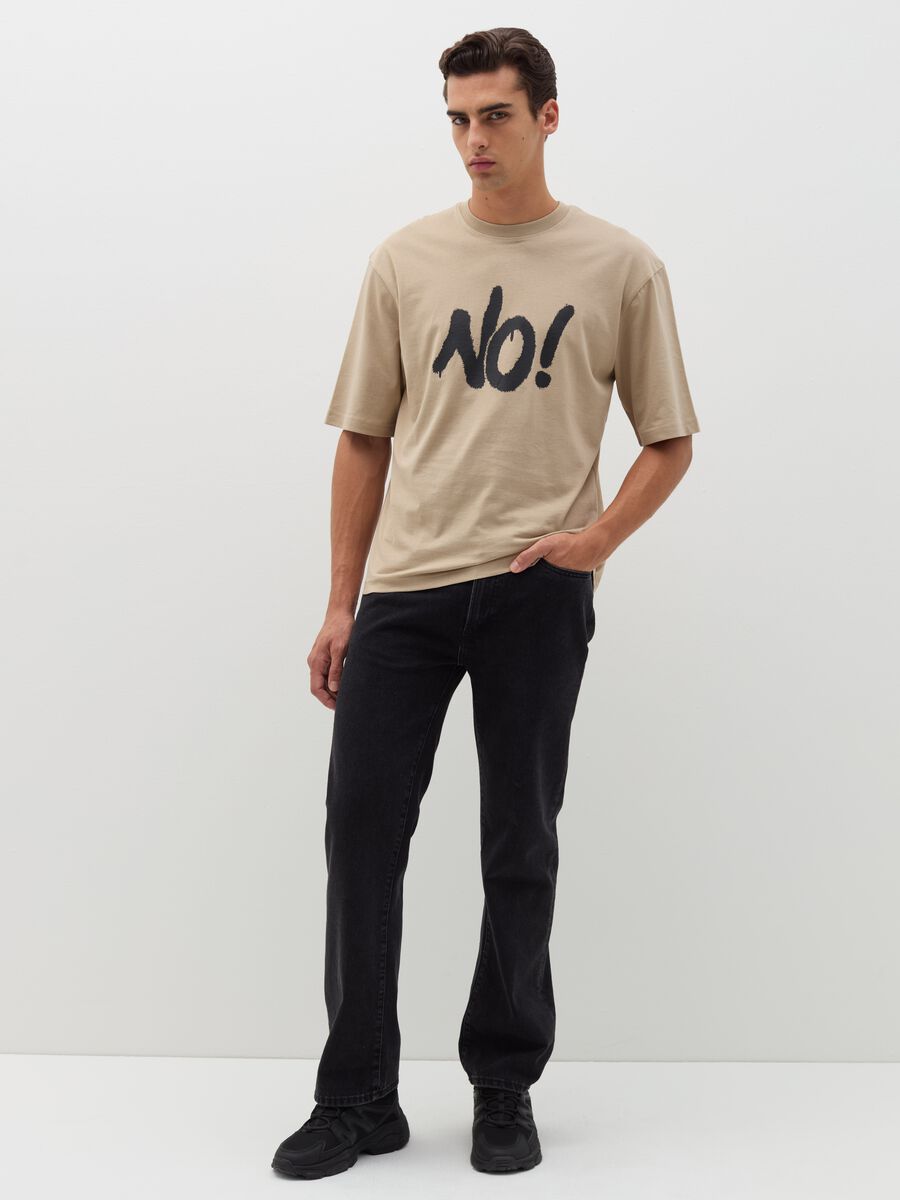 T-shirt con stampa "No!"_1